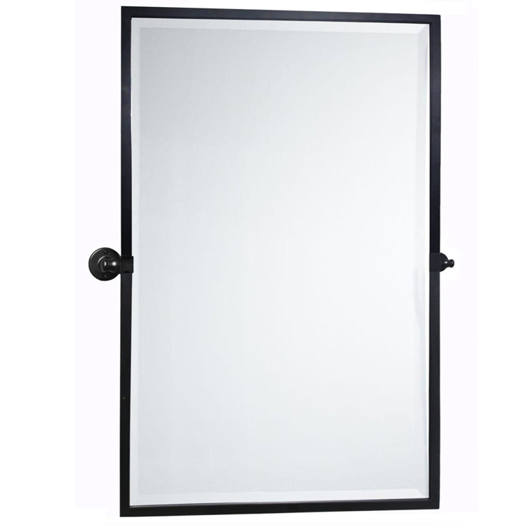 Mercer41 Comtemporary Brushed Nickel Metal Framed Pivot Mirror Large 28X36'' Wayfair.ca